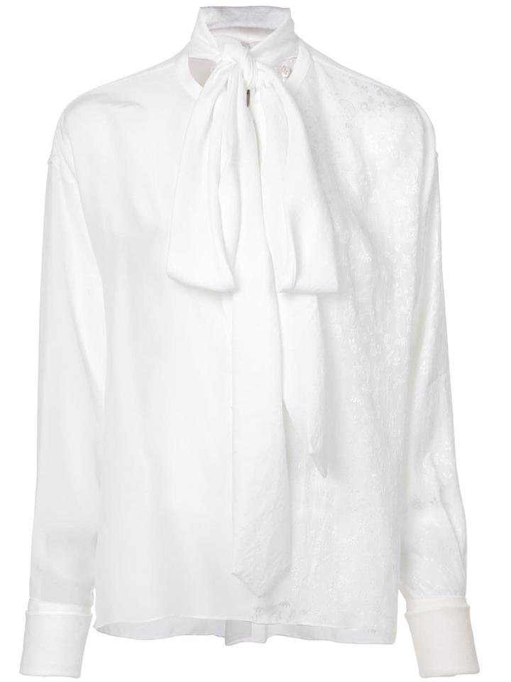 Loewe Tie Neck Blouse - White