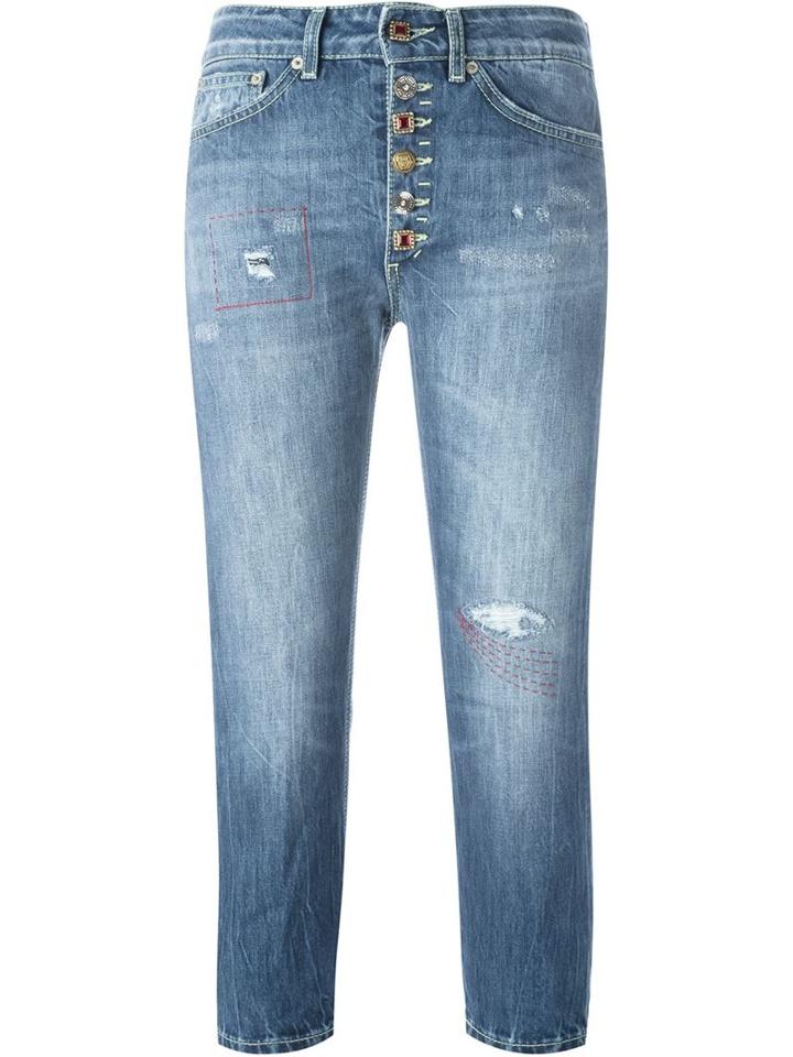 Dondup Cropped Jeans, Women's, Size: 28, Blue, Polyester/cotton