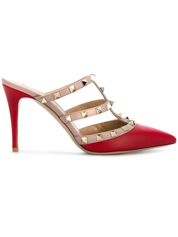 Valentino Valentino Garavani Rockstud Mules - Red