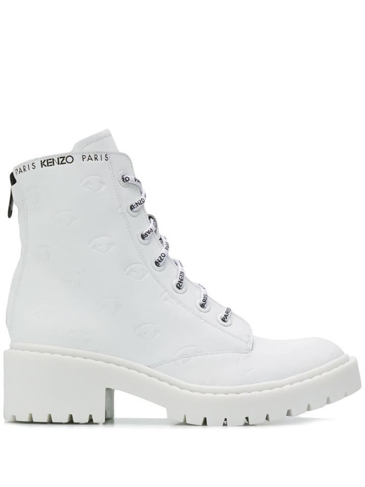 Kenzo Pike Eye Boots - White