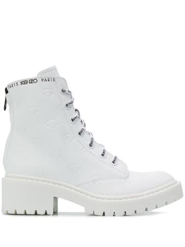 Kenzo Pike Eye Boots - White