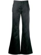 Gucci Pre-owned 1990's Printed Straight Trousers - Blue