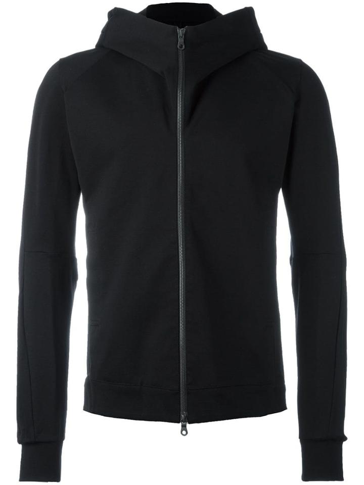Devoa Zipped Hoodie - Black