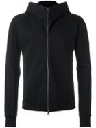 Devoa Zipped Hoodie - Black