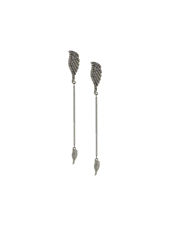 Federica Tosi Wings Long Earring - Black