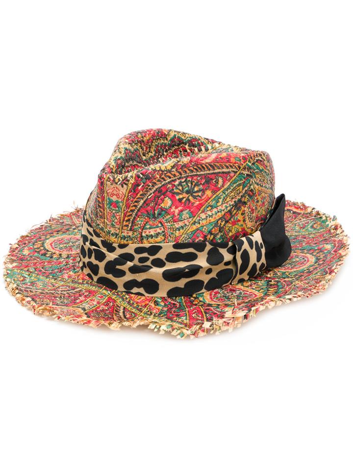 Etro Fringed Paisley Hat - Multicolour