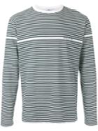 Stone Island - Striped Logo Print Long Sleeve Top - Men - Cotton - M, Black, Cotton
