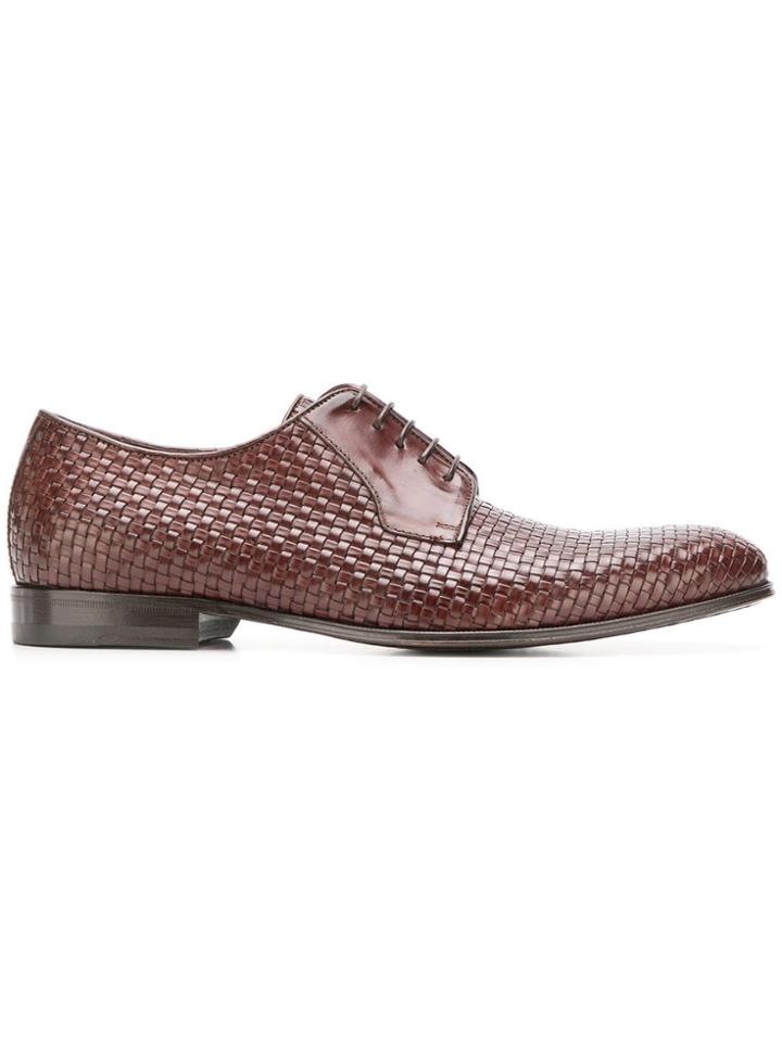 Canali Woven Derby Shoes - Brown