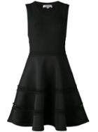 Carven - Sleeveless Ribbed Skater Dress - Women - Polyester/spandex/elastane - L, Black, Polyester/spandex/elastane