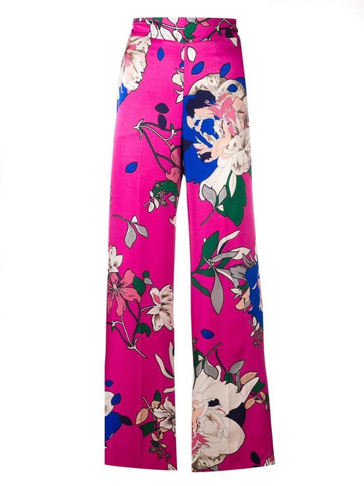 Twin-set Floral Print Trousers - Pink