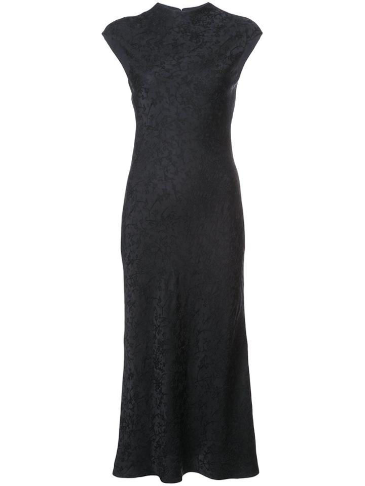 Protagonist Floral Jacquard Sleeveless Dress - Black