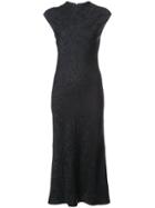 Protagonist Floral Jacquard Sleeveless Dress - Black