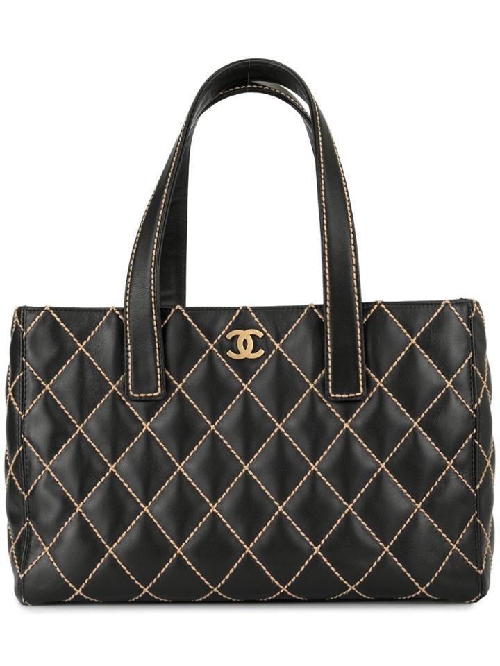 Chanel Pre-owned Wild Stitch Tote - Black