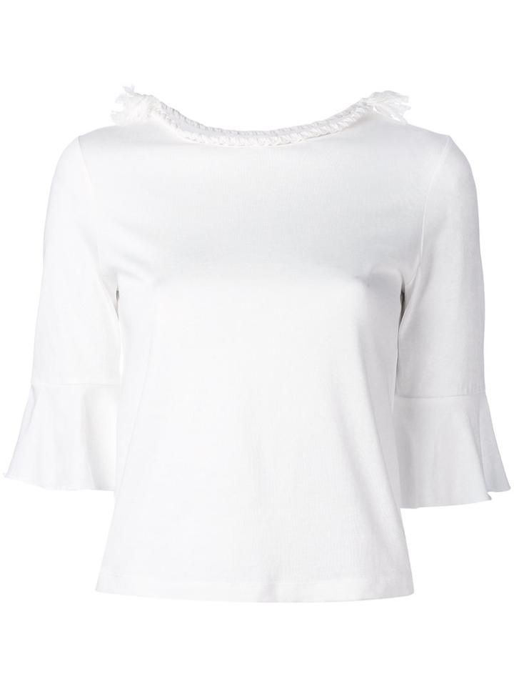 See By Chloé - Neck-detail Top - Women - Cotton - L, White, Cotton
