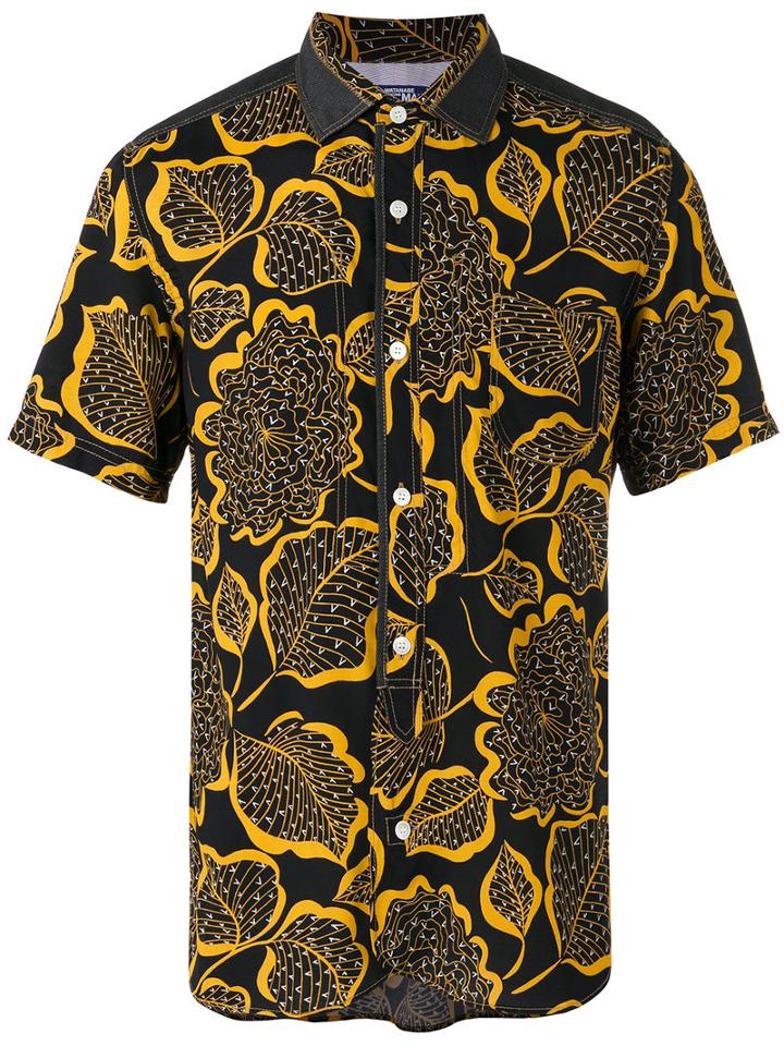 Junya Watanabe Comme Des Garçons Man - Leaf Print Shirt - Men - Cotton/rayon - M, Black, Cotton/rayon