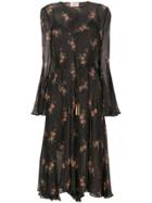 Zimmermann Floral Spotted Long Sleeved Dress - Black