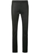 P.a.r.o.s.h. Slim Fit Leather Trousers - Black