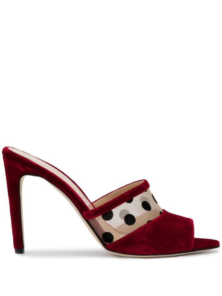 Chloe Gosselin Liz Open Toe Mules - Red