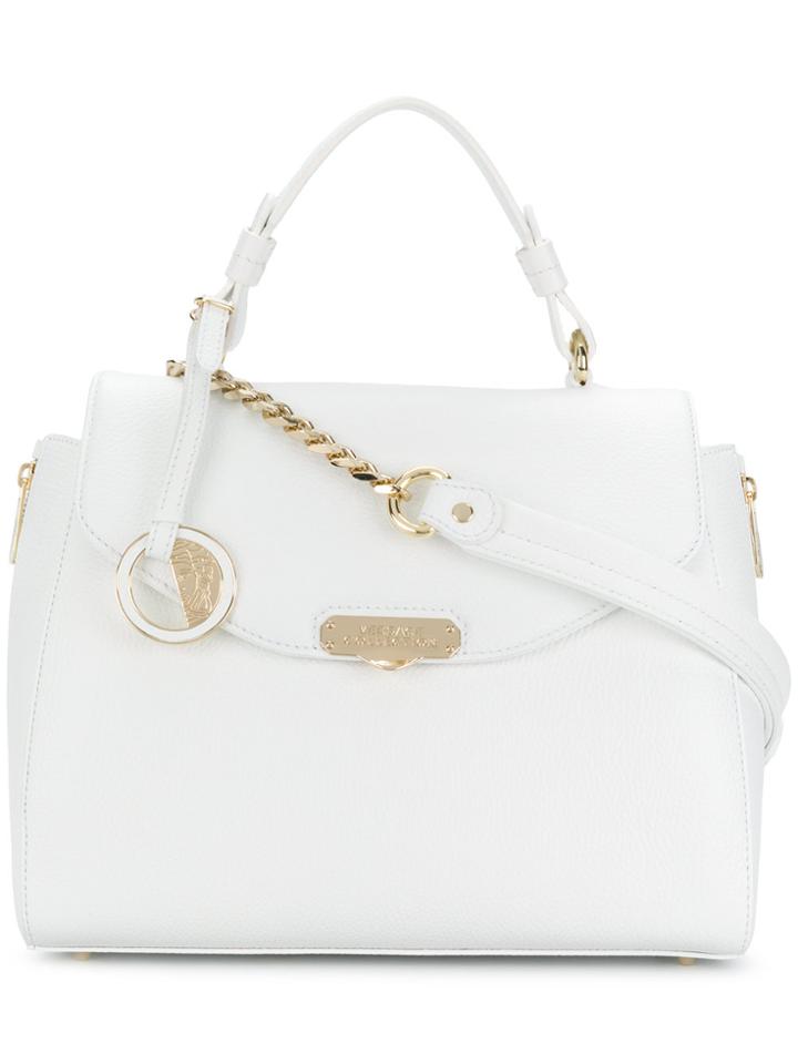 Versace Collection Embossed Logo Tote - White
