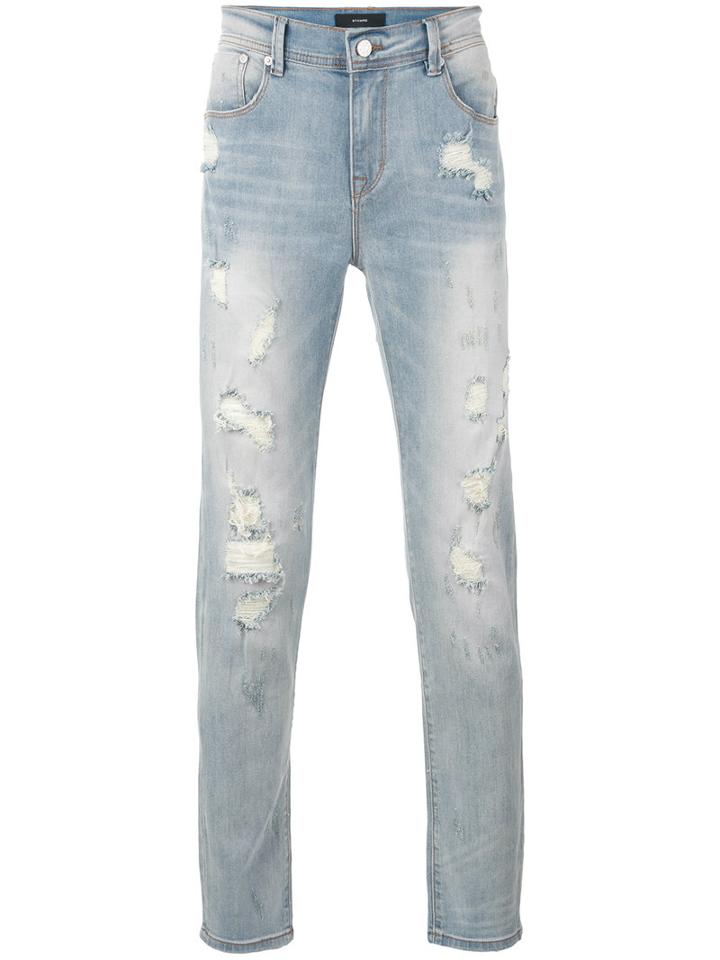 Stampd - Skinny Distressed Jeans - Men - Cotton/spandex/elastane - 31, Blue, Cotton/spandex/elastane