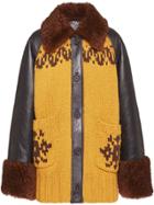 Miu Miu Vintage Look Sheepskin Jacket - Yellow