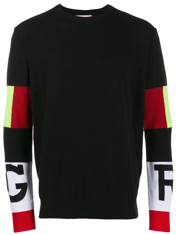 Iceberg Stripe Panel Jumper - Black