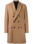 Ami Alexandre Mattiussi Double Breasted Coat, Men's, Size: 44, Nude/neutrals, Polyamide/wool/cotton/acetate