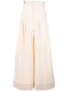 Jacquemus 'arlesien' Pants, Women's, Size: 34, Nude/neutrals, Linen/flax