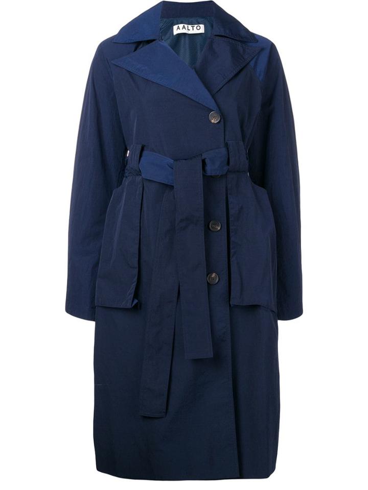 Aalto Shell Trench Coat - Blue