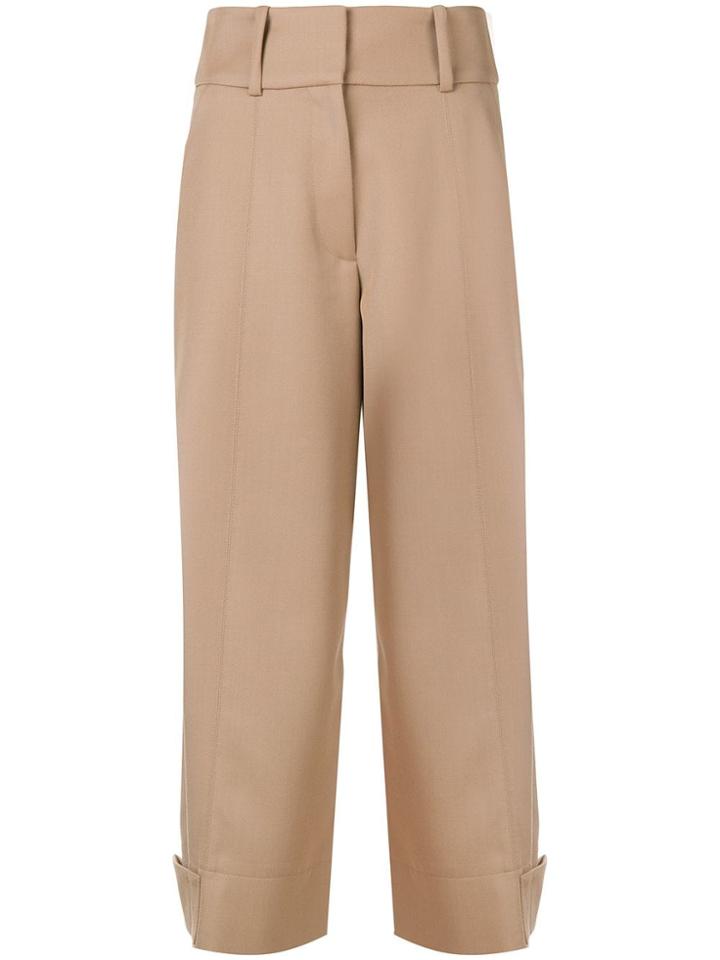See By Chloé Wide Leg Cropped Trousers - Brown