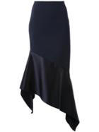 Dion Lee Asymmetric Midi Skirt, Women's, Size: 8, Black, Spandex/elastane/viscose/polyimide