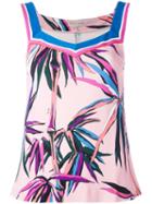 Emilio Pucci Palm Trees Print Top, Women's, Size: 44, Viscose/silk