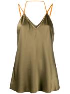 Helmut Lang Flared Camisole Top - Green