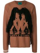 Paura Logo Knit Sweater - Brown