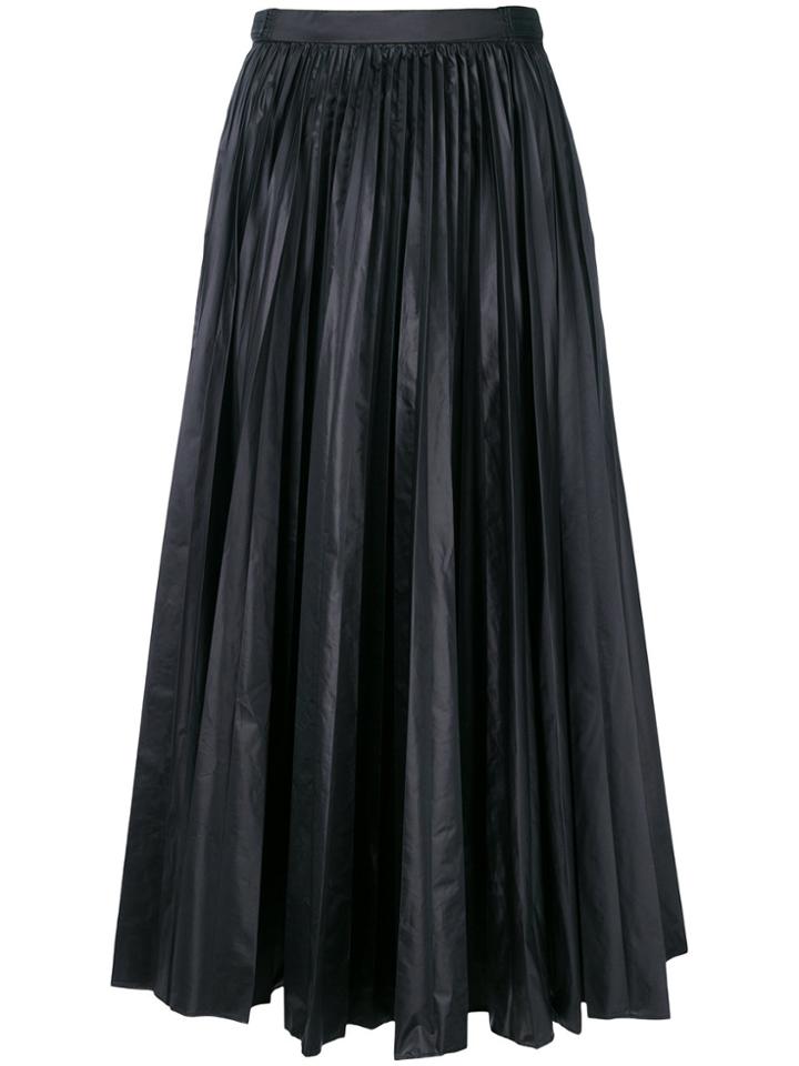 Prada Pleated Midi Skirt - Black