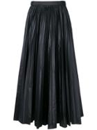 Prada Pleated Midi Skirt - Black