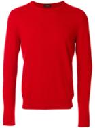 Zanone - Crewneck Sweater - Men - Cashmere/virgin Wool - 52, Red, Cashmere/virgin Wool