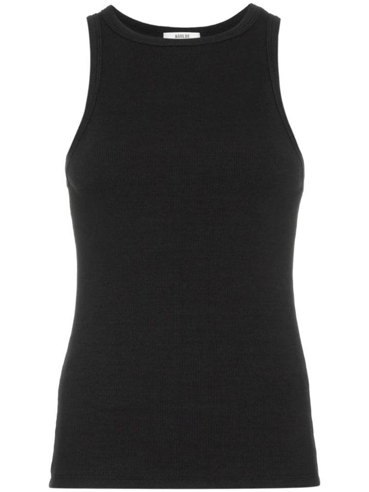 Agolde Ribbed Tank Top - Black