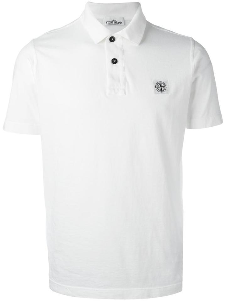 Stone Island Logo Patch Polo Shirt, Men's, Size: Xxl, Red, Cotton