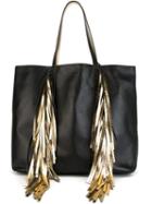 Sara Battaglia Fringed Shopper Tote