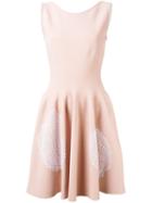 Antonino Valenti - Scuba Cabbage Leaf Mini Dress - Women - Nylon/polyester/spandex/elastane/viscose - 44, Pink/purple, Nylon/polyester/spandex/elastane/viscose