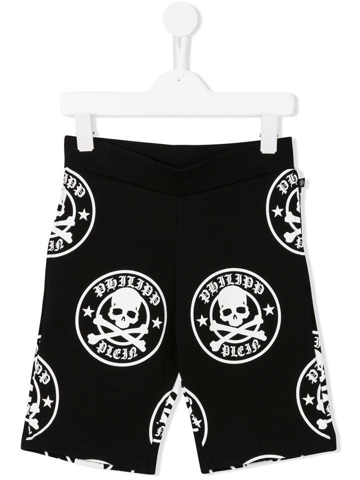 Philipp Plein Kids Jackson Track Shorts, Boy's, Size: 12 Yrs, Black