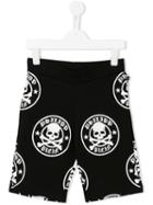 Philipp Plein Kids Jackson Track Shorts, Boy's, Size: 12 Yrs, Black