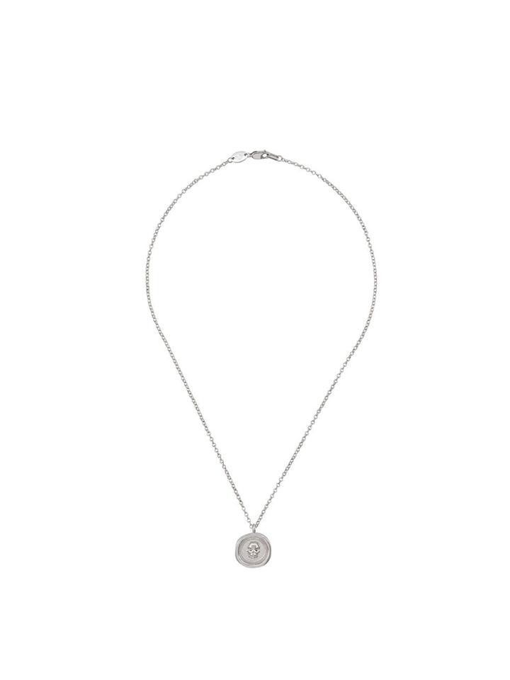 Northskull Atticus Skull Seal Necklace - Silver