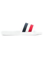 Moncler Basile Logo Strap Slides - White