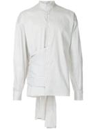 Hed Mayner Belted Wrap Shirt - White