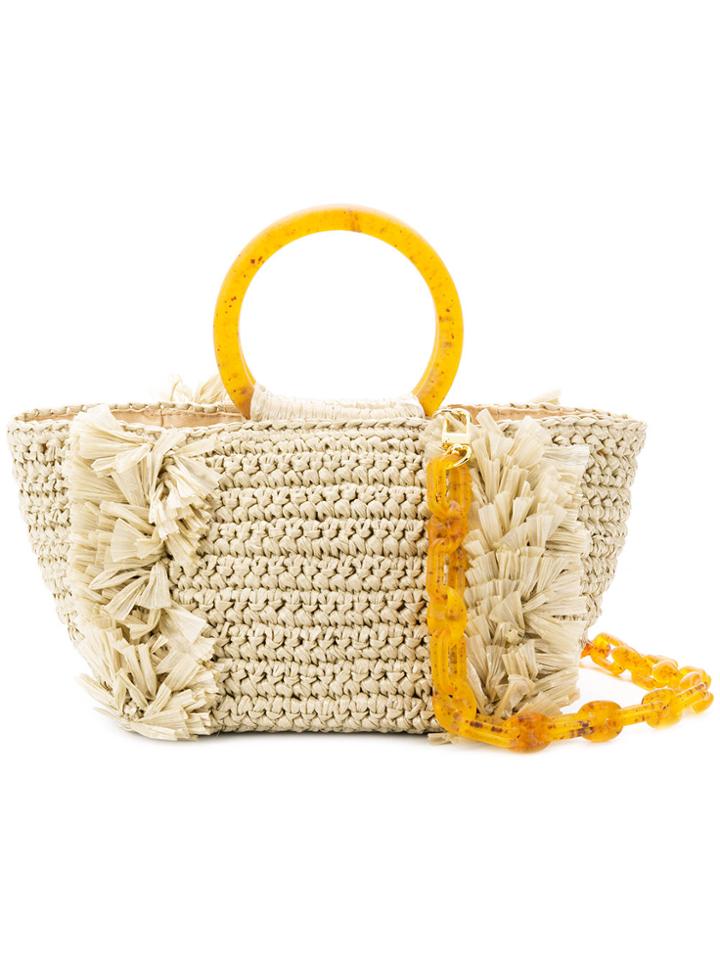 Carolina Santo Domingo Knitted Tote - Nude & Neutrals
