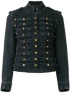 Saint Laurent Officer Military Denim Jacket - Black