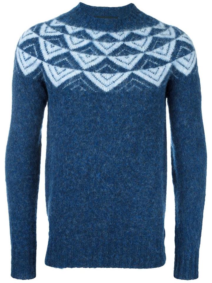 Howlin' 'go Bang' Jumper, Men's, Size: Medium, Blue, Virgin Wool
