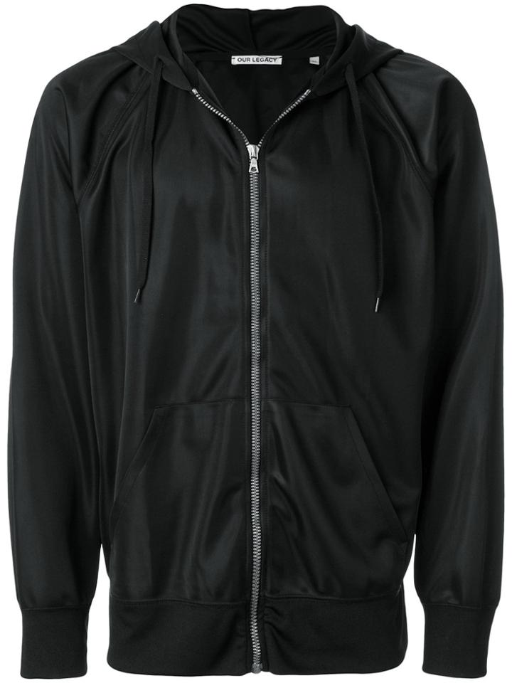 Our Legacy Zip Front Hoodie - Black